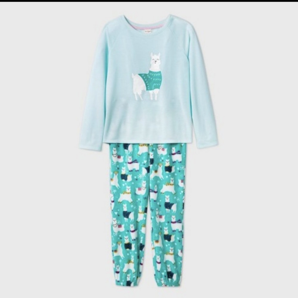 NEW Size 4/5 Cat & Jack llama girls pajama set